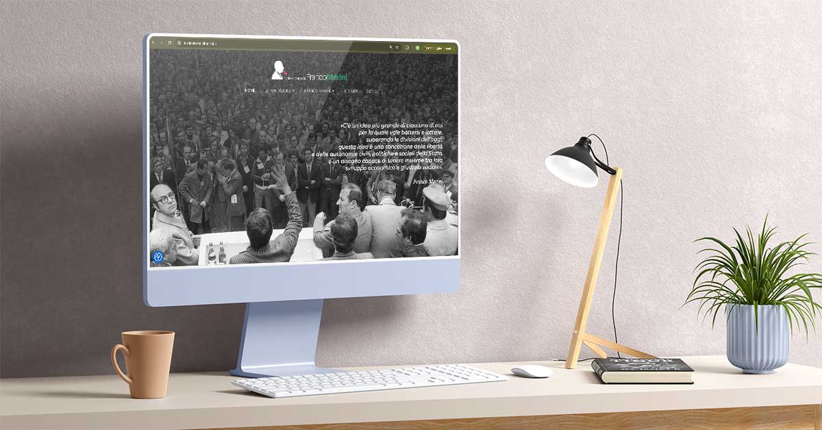 Homepage del sito ufficiale Fondazione Franco Marini