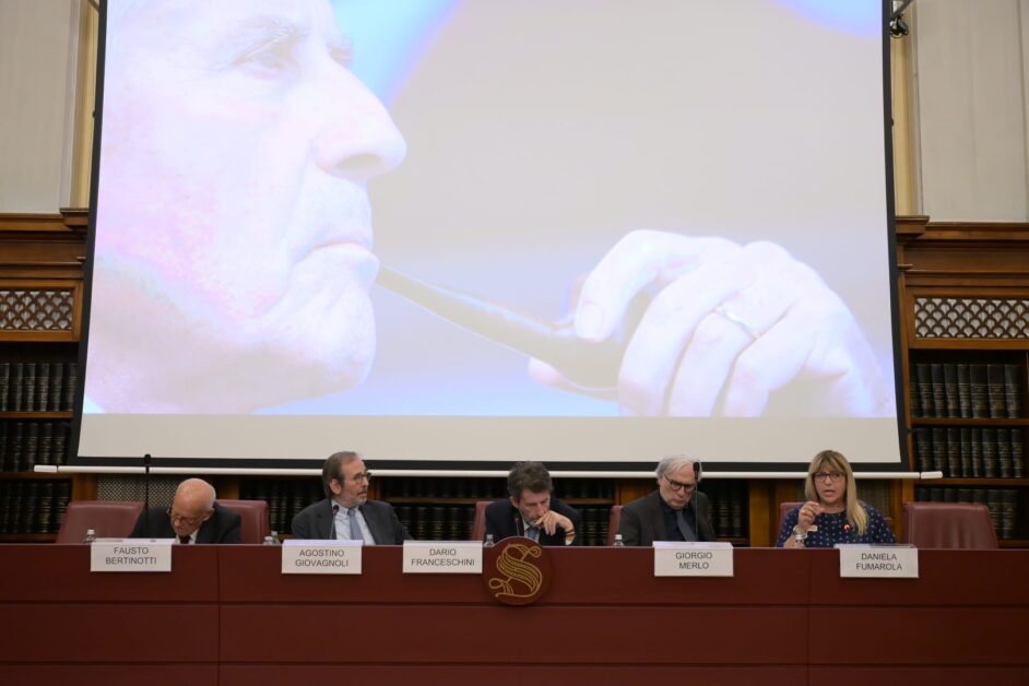 Foto del tavolo dei relatori del convegno in Senato